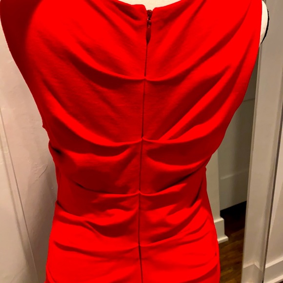 NICOLE MILLER bodycon ruched red dress EUC - Picture 5 of 15